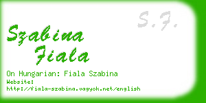 szabina fiala business card